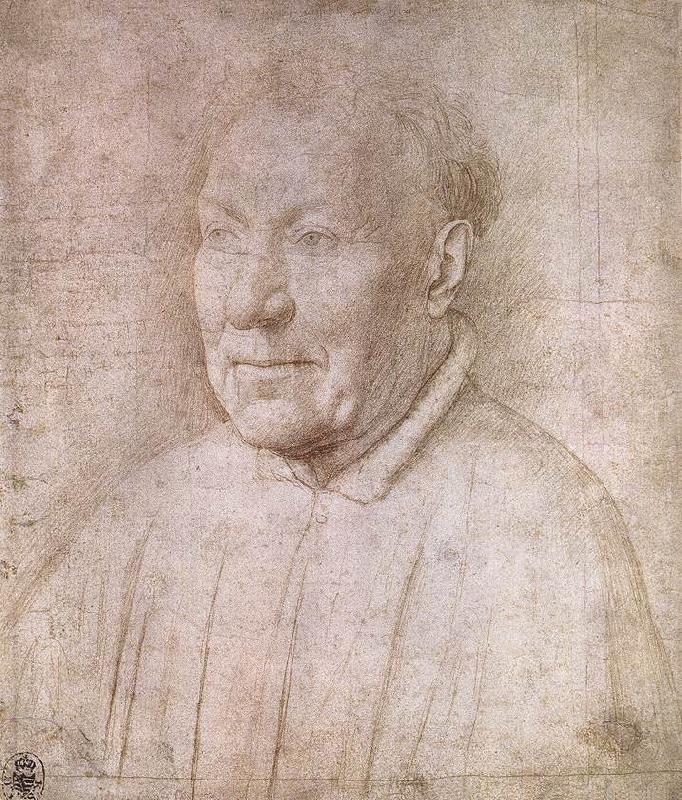 EYCK, Jan van Portrait of Cardinal Albergati sdg Sweden oil painting art